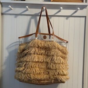 Tory Burch Molly Raffia Tote